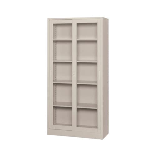 書庫 D400mm ニューグレー ガラス