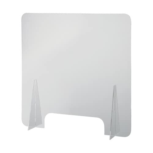 透明アクリル卓上パーティション 窓付き中