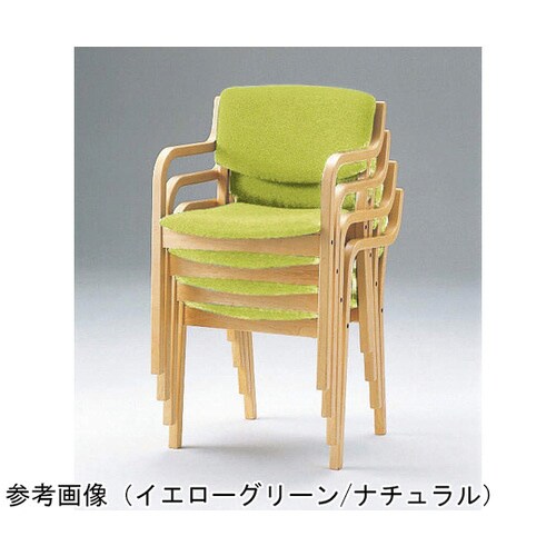 木製イス イエローグリーン