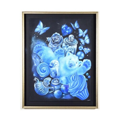 絵画 「青の世界」 (作者名:下條画美)