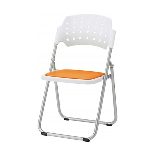 折りイス オレンジ