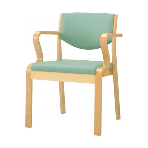 木製イス(防炎タイプ) グリーン
