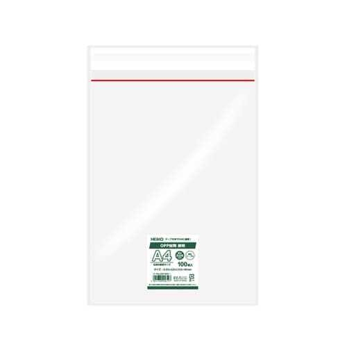 OPP封筒 A4 透明 開封テープ付 100枚