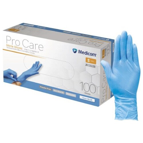 プロケア ニトリルグローブ ブルー Sサ