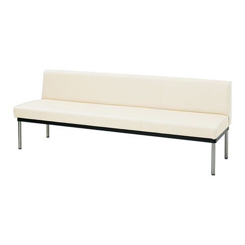 ロビーベンチ(夜光タイプ・背付き) ミルク