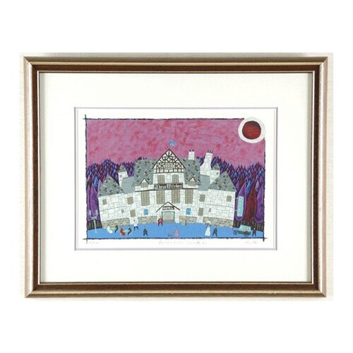 絵画 「森の中のホテル3人の魔女」 (作