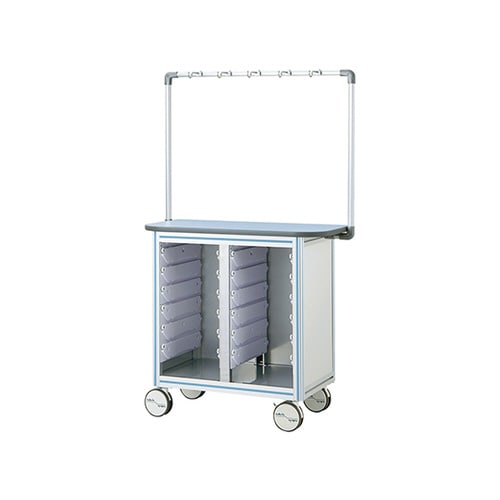 点滴作業台(片面型・シングルフレーム) ブルー