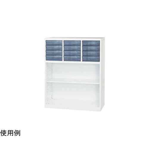 A4対応書庫 ホワイト トレー オープン