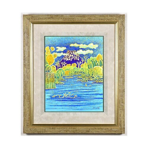 絵画 「柿田川の富士」 (作者名:太田昭)