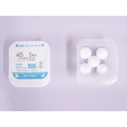 滅菌クローバーカップ 綿球 #25 5球 24個入