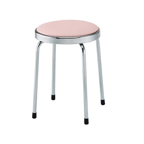 回転スツール ピンク 425×425×465mm