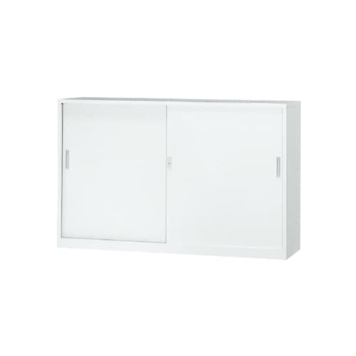 A4対応書庫 ホワイト スチール引違い