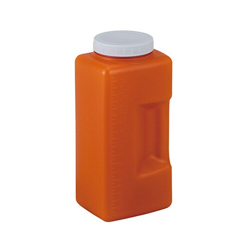 PE貯尿瓶(グリップ付) 褐色