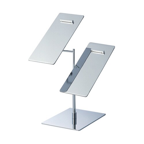 スチール製靴立てダブル クローム