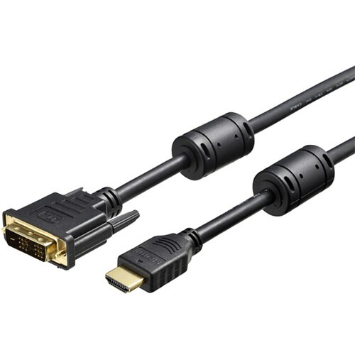 HDMI:DVI変換ケーブル コア付 5