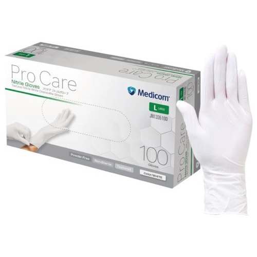 プロケア ニトリルグローブ ホワイト L