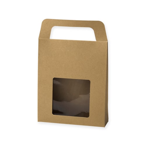 クラフトギフトBOX 窓付バッグM 10枚入
