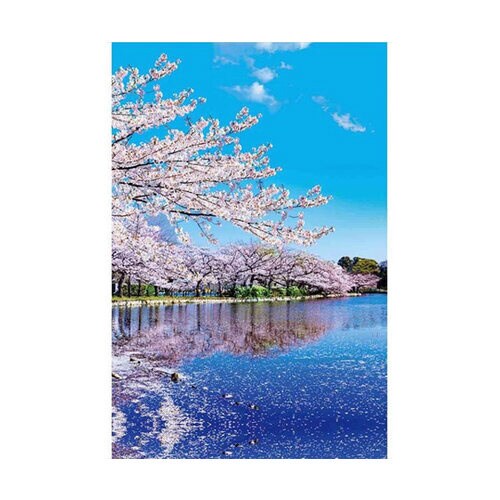 バックグラウンドシート 湖畔の桜