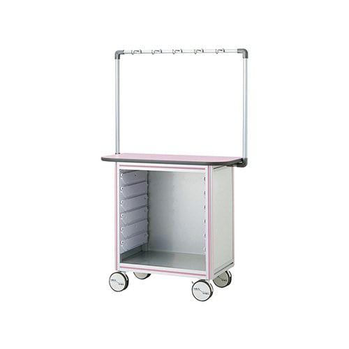 点滴作業台(片面型・シングルフレーム) ピンク