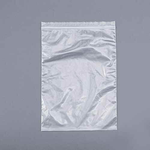 開口済チャック付ポリ袋透明(100枚入)