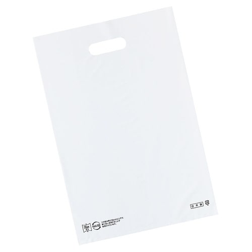 ポリ袋ソフト型 白 25×40cm 厚み
