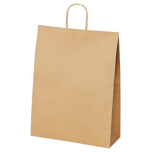 手提紙袋 丸ヒモ 再生紙タイプ 幅38×