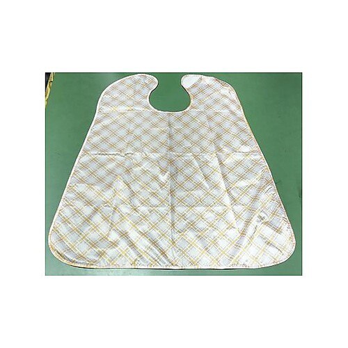 食事用エプロン 格子柄 オレンジ 100枚入