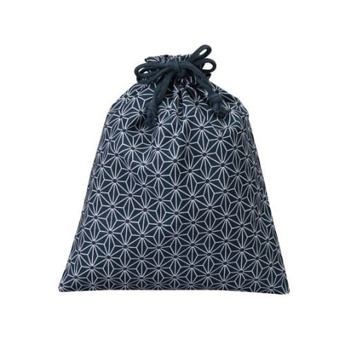 和風柄巾着(麻の葉)大ネイビー 1箱(500枚入)