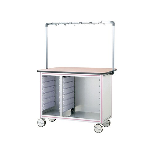 点滴作業台(片面型・シングルフレーム) ピンク