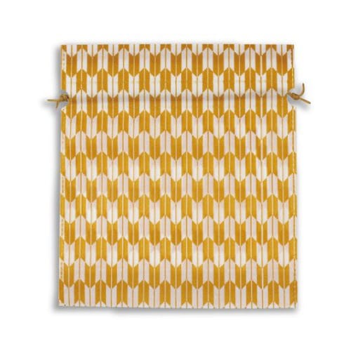 不織布巾着矢絣柄 マスタード 1箱(1000枚入)