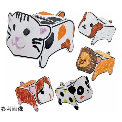 手作りどうぶつぬりえ貯金箱 50個入