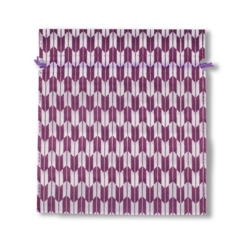 不織布巾着矢絣柄 バイオレット 1箱(1