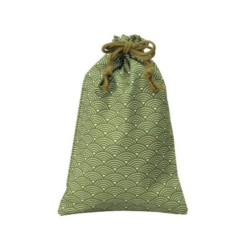 和風柄巾着(青海波)小 グリーン 1箱(