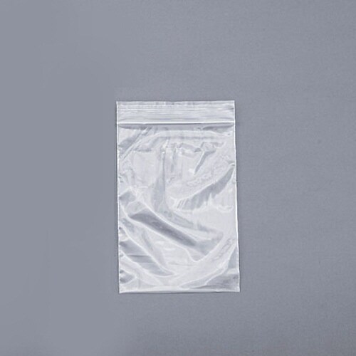 開口済チャック付ポリ袋透明(100枚入)