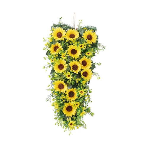 ひまわり造花スワッグ 60cm