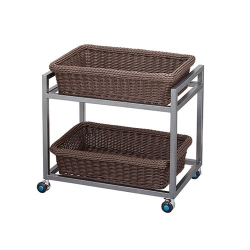 ランドリーワゴン 2段(バスケット付き)