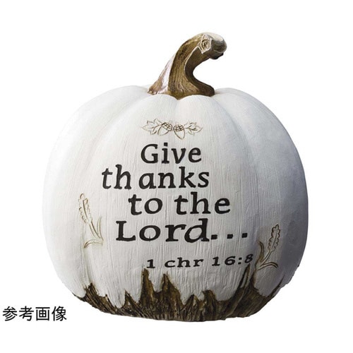パンプキンオブジェ ホワイト かぼちゃ置物 L