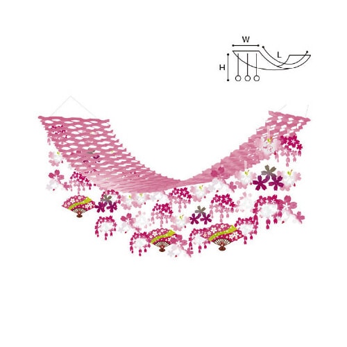 桜舞扇子プリーツハンガー