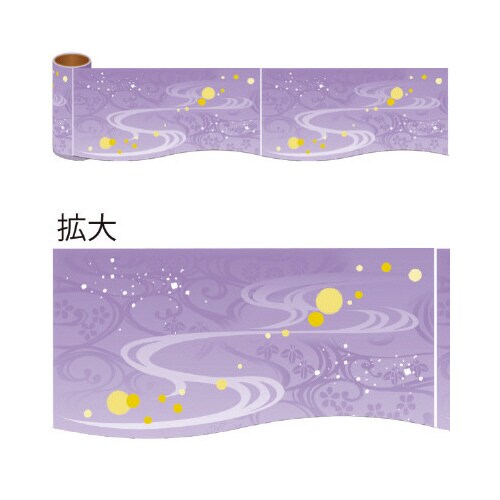 かんたんロール幕 紫模様
