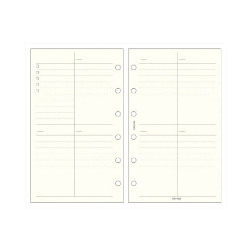 手帳 リフィル フリー週間 ブロック ポケット×5