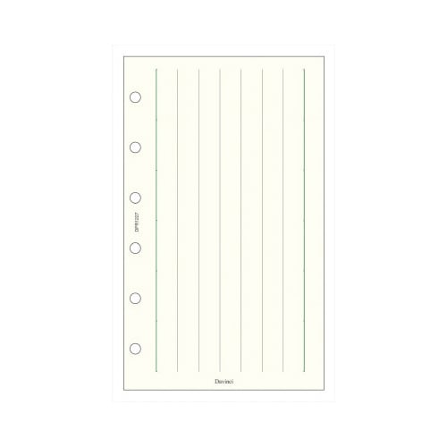 手帳 リフィル 縦罫ノート(8mm) ポケット5冊