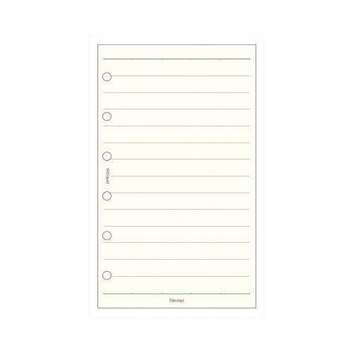 手帳リフィル 横罫ノート(8mm) ポケット 5冊