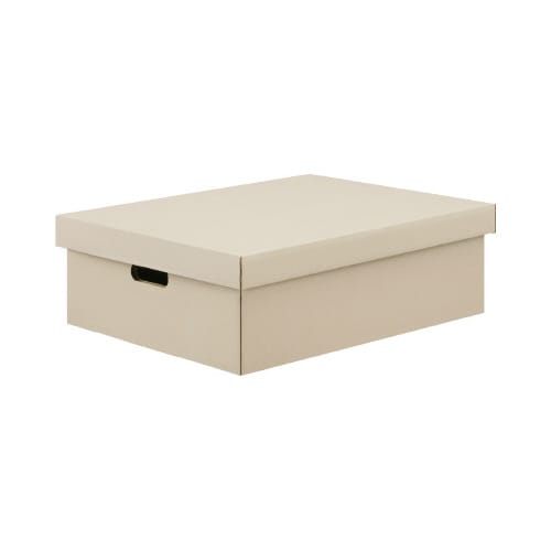 段ボール収納ケース2枚 D49 ホワイト