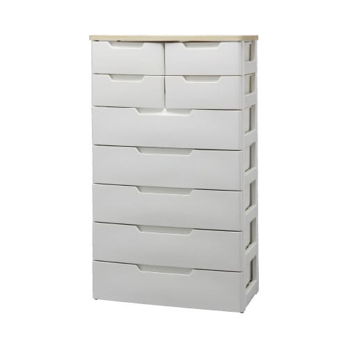 MUチェスト 大5小4 ホワイト/ペア