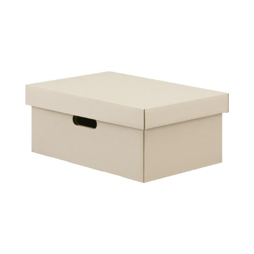 段ボール収納ケース2枚 D25 ホワイト