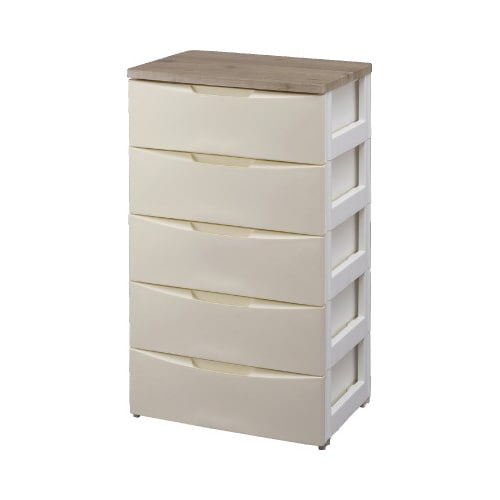 デザインウッドトップチェスト 幅55‐5段 IV