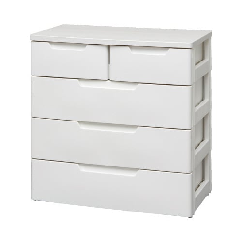 MUチェスト 大3小2 ホワイト/ホワイト