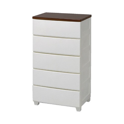 ウッドトップチェスト 幅55−5段 W/WN
