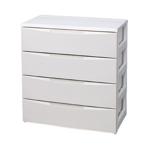 ルームチェスト 幅72−4段 ホワイト/アイボリー