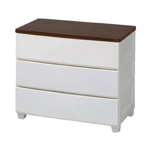 ウッドトップチェスト 幅72−3段 W/WN